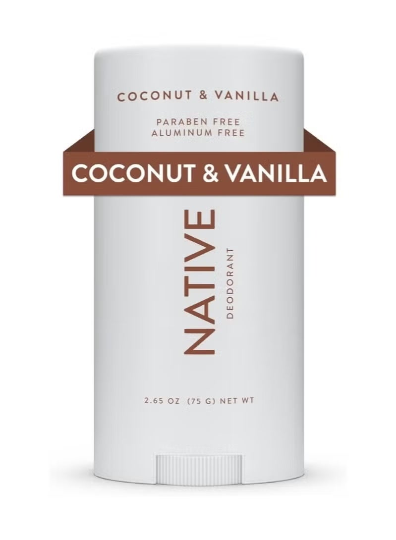 نيتيف مزيل عرق - مزيل عرق طبيعي للنساء والرجال - نباتي، خالٍ من الغلوتين، لم يُختبر على الحيوانات - خالٍ من الألومنيوم، خالٍ من البارابين والكبريتات - جوز الهند والفانيليا - Image 1